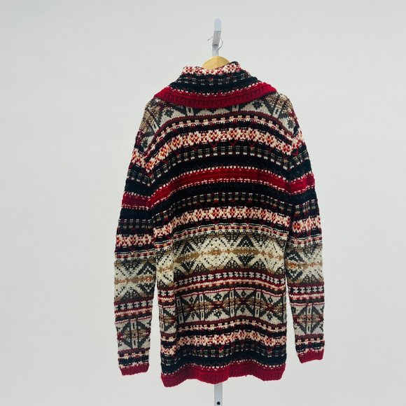 Faith Connexion Ethnic Printed Wool Alpine Zipped Sweater - Picture 2 of 2